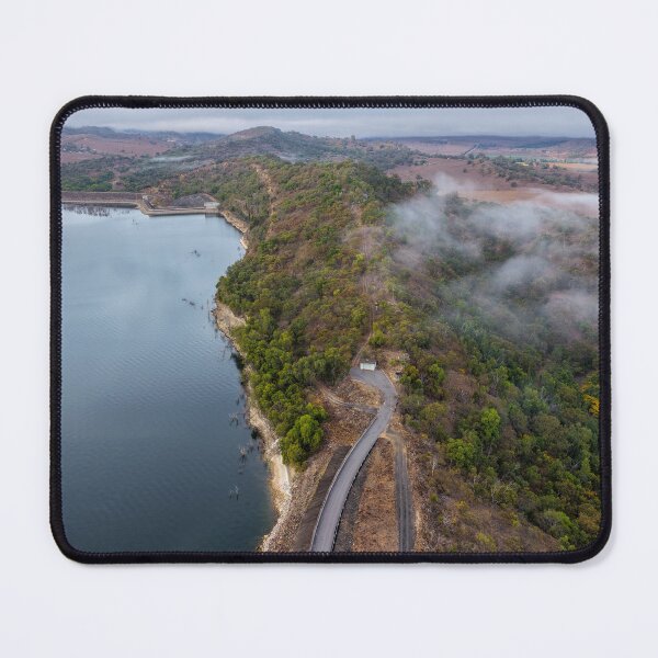 Item preview, Aerial scene capturing Glenbawn Dam shrouded in fog designed and sold by Justin Mckinney.