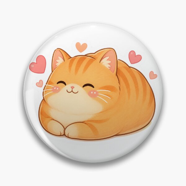 Item preview, Cute Chubby Orange Cat Loaf Hearts designed and sold by PriyankaSonara.