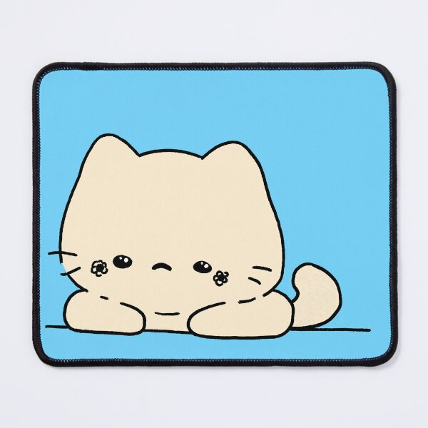 Item preview, Cute kawaii kitten at table designed and sold by Michael Walker-Toye Illustrations.