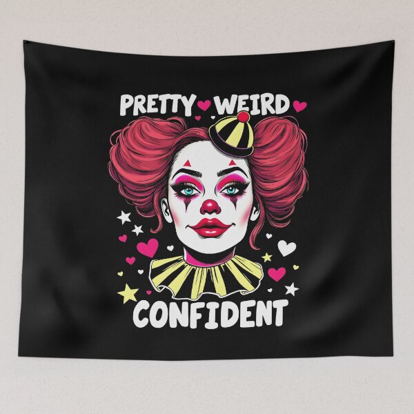 Item preview, Pretty Weird Confident Clowngirl Clown designed and sold by MooonTees.
