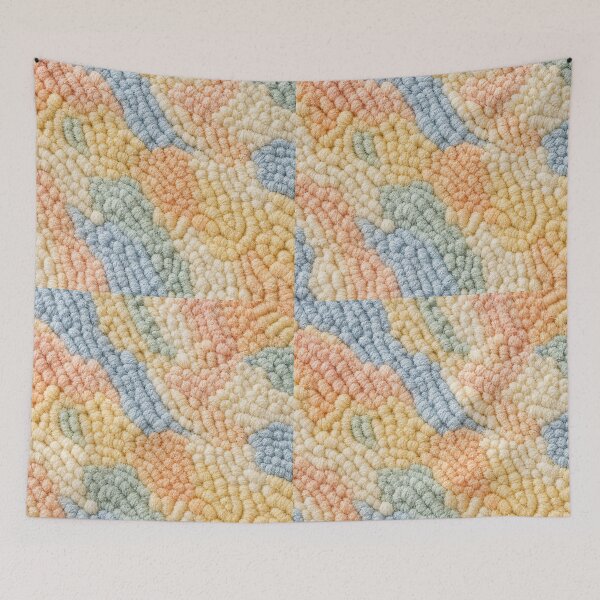 Item preview, Pastel Chenille Tufted Textile Pattern designed and sold by frumixart.