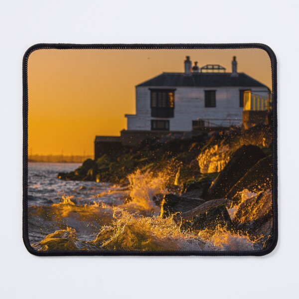 Item preview, Golden Waves Crashing on Portsmouth Sea Wall designed and sold by AndrewPHayward.