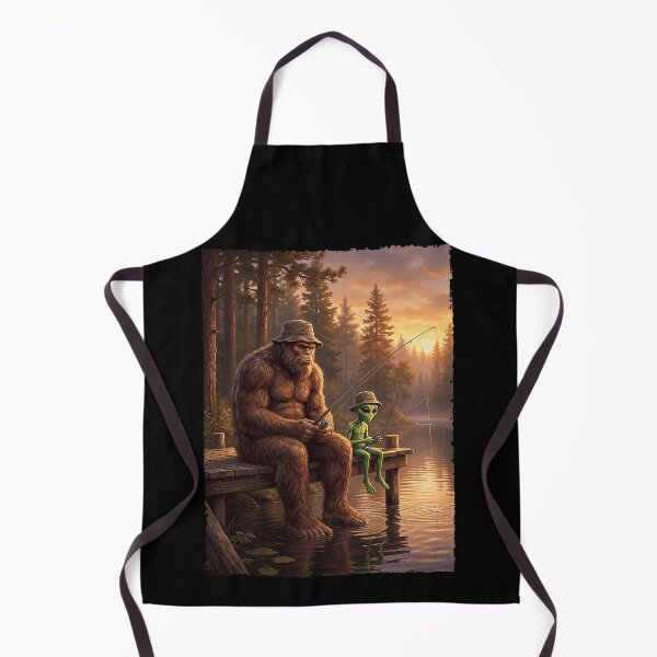 Item preview, Funny Bigfoot Alien Fishing Men UFO Sasquatch Lovers Camping designed and sold by Littermin.