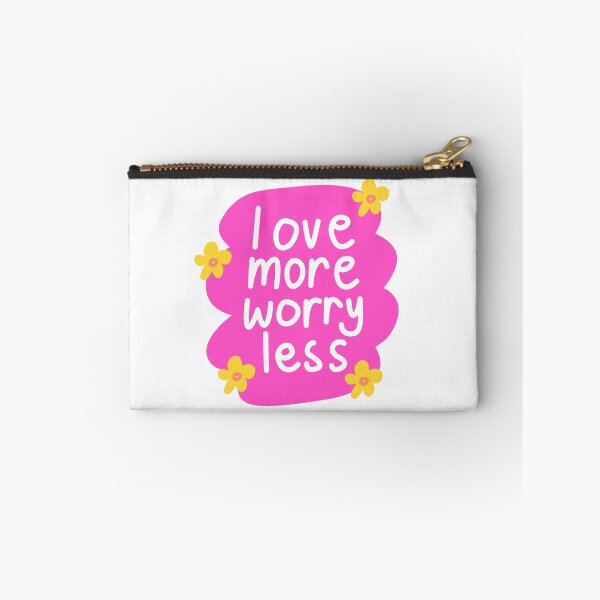 Item preview, Love More Worry Less Positive Lifestyle Quote Design designed and sold by A Little Unhinged.