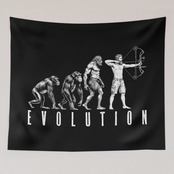 Item preview, Archery Archer Man Evolution Funny Compound Bow Hunter designed and sold by GrandeDuc.