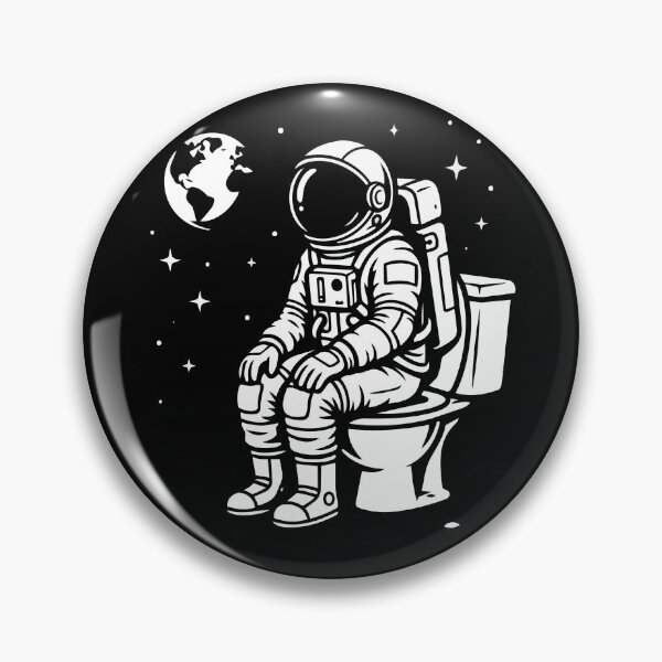 Item preview, Funny Astronaut on Toilet on the Moon designed and sold by PixelCatalyst.