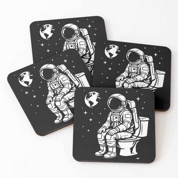Item preview, Funny Astronaut on Toilet on the Moon designed and sold by PixelCatalyst.