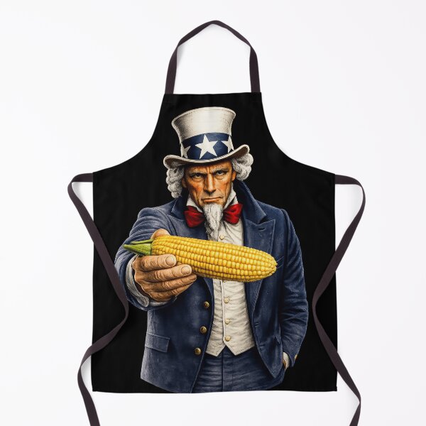 Item preview, Funny Corn Lover Uncle Sam Patriotic BBQ Food Humor Design designed and sold by TheTrendsDesk.
