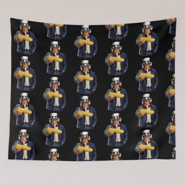 Item preview, Funny Corn Lover Uncle Sam Patriotic BBQ Food Humor Design designed and sold by TheTrendsDesk.
