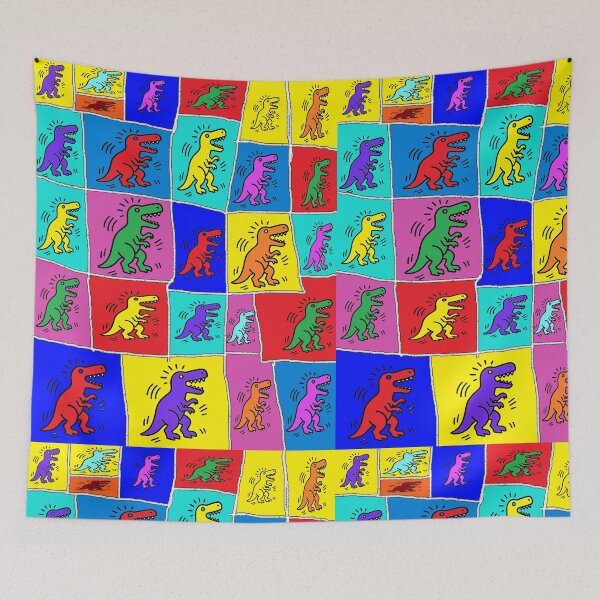 Item preview, pop art t rex dinosaur 123 designed and sold by LowEndGraphics.