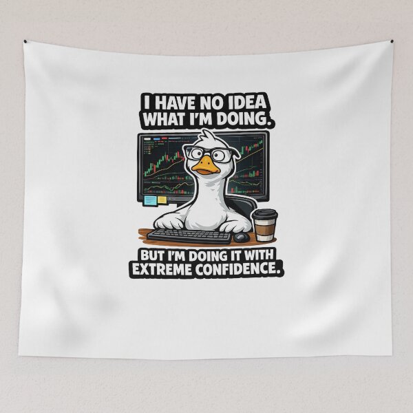 Item preview, ​I Have No Idea What Im Doing Funny Goose Imposter Syndrome Office Humor designed and sold by DryHumorPrints.