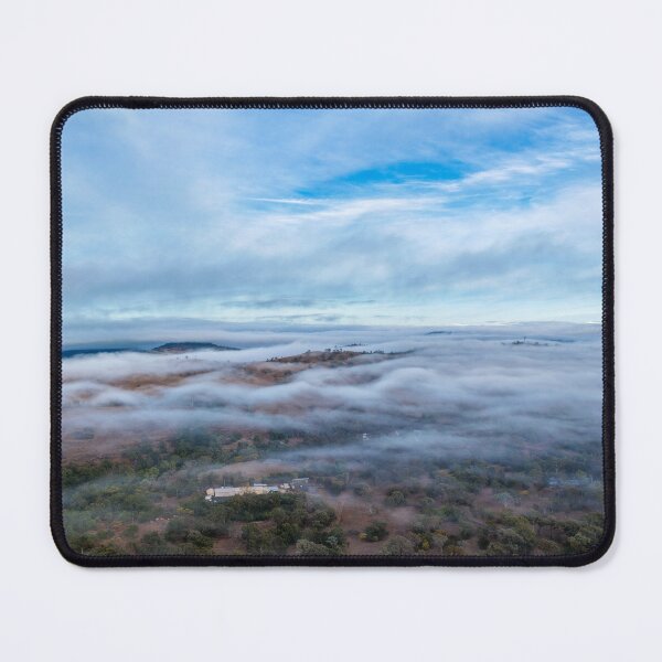Item preview, Aerial scene capturing Glenbawn Dam shrouded in fog designed and sold by Justin Mckinney.