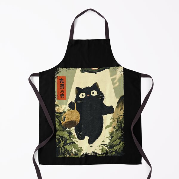 Item preview, Funny Vintage Japanese Black Cat UFO Alien Meme Abduction designed and sold by Littermin.