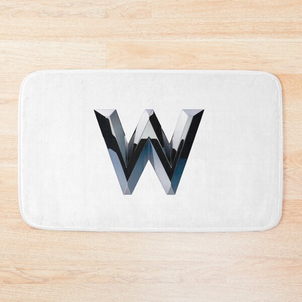 Item preview, Chrome 3D letter W premium emblem minimalist hero logo gaming winner icon art designed and sold by icemanphotos.