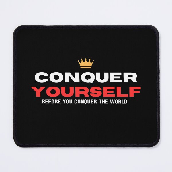 Item preview, Conquer Yourself Motivational Design for him designed and sold by WarriorsArmour.