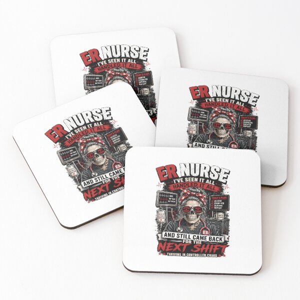 Item preview, ER Nurse Skull Thriving In Controlled Chaos designed and sold by Nurse Craft Studio.
