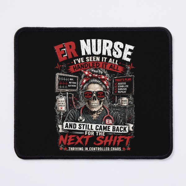 Item preview, ER Nurse Skull Thriving In Controlled Chaos designed and sold by Nurse Craft Studio.