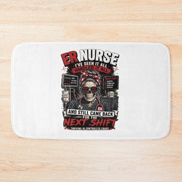 Item preview, ER Nurse Skull Thriving In Controlled Chaos designed and sold by Nurse Craft Studio.