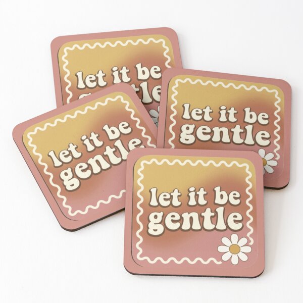 Item preview, Let It Be Gentle – Calm Healing Positive Typography Design designed and sold by CosmicQuietStudio.