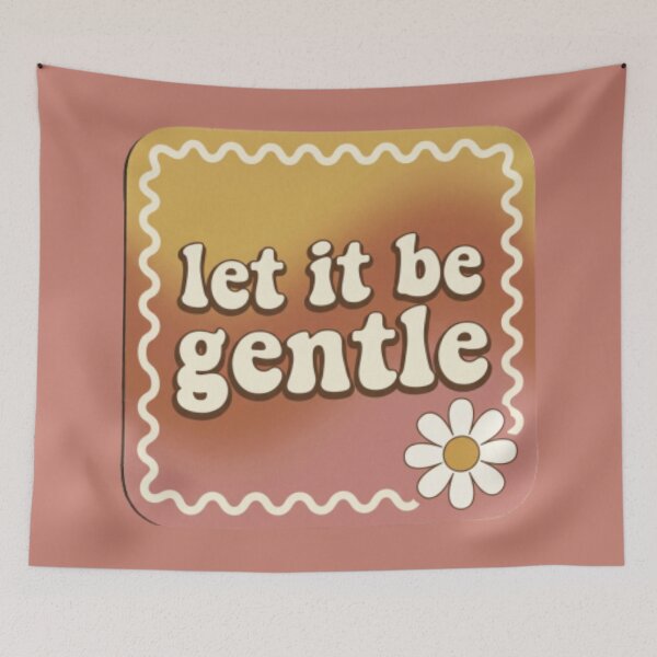 Item preview, Let It Be Gentle – Calm Healing Positive Typography Design designed and sold by CosmicQuietLab.