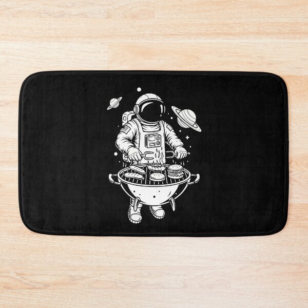 Item preview, Funny Astronaut BBQ in Space - Black and White designed and sold by PixelCatalyst.