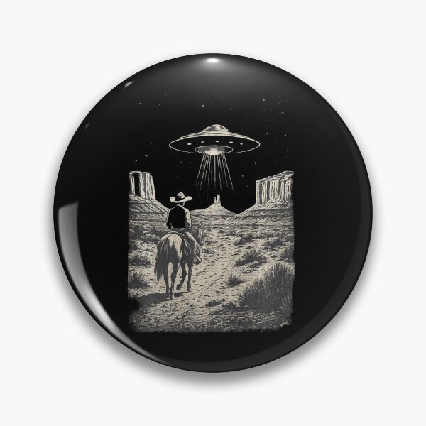 Item preview, Cowboy UFO Alien Encounter Horse Retro Western Desert  designed and sold by Littermin.