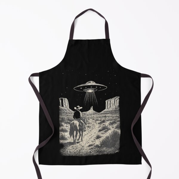 Item preview, Cowboy UFO Alien Encounter Horse Retro Western Desert designed and sold by Littermin.