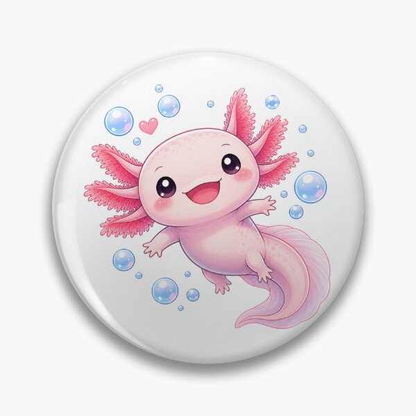 Item preview, Cute Smiling Axolotl Bubble Kawaii designed and sold by PriyankaSonara.