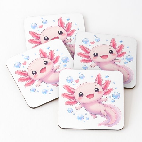 Item preview, Cute Smiling Axolotl Bubble Kawaii designed and sold by PriyankaSonara.