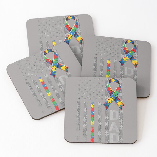 Item preview, Autism Awareness Dad USA Flag Fathers Day Daddy Men Gifts designed and sold by KathieFaugh.
