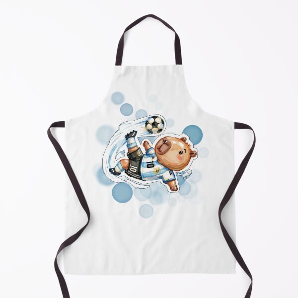 Item preview, Cute Argentina Soccer Bear Kicking Football Design designed and sold by iamKRUK.
