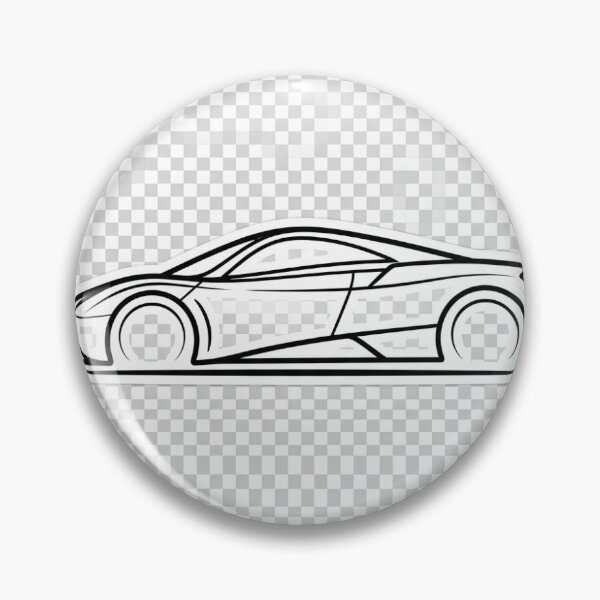 Item preview, Minimalist Exotic Supercar Silhouette Hypercar Sticker designed and sold by R & K Fashions.