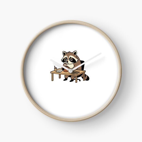 Item preview, Exhausted Office Raccoon Funny Corporate Burnout Meme designed and sold by SoftAuraStudi0.