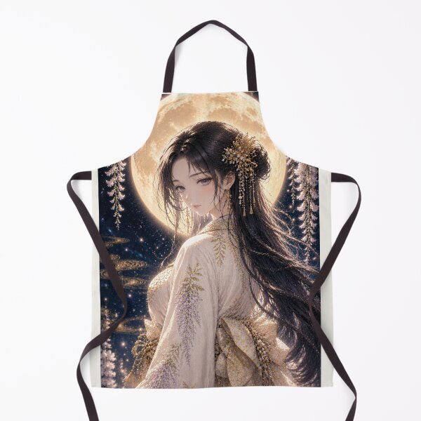 Item preview, Moonlit White Wisteria Maiden | Japanese Fantasy Art designed and sold by KawaiiLabo.