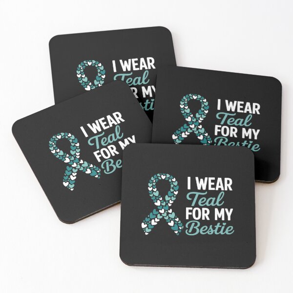 Item preview, I Wear Teal For My Bestie Cervical Cancer Awareness Support designed and sold by sailorjessiArt.