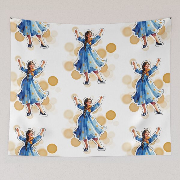 Item preview, Argentine Dancer in Blue Dress Cultural Dance Design designed and sold by iamKRUK.