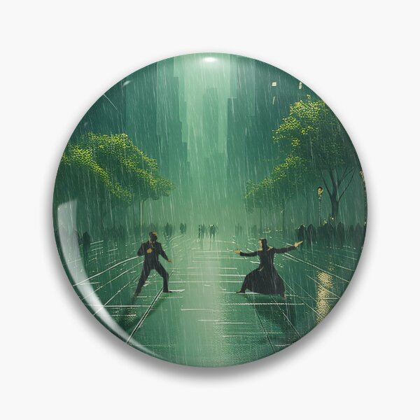 Item preview, The Matrix Minimalist Cityscape – Neo vs Agent Smith designed and sold by niclol2a.