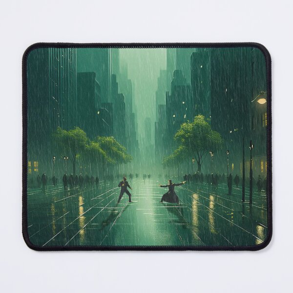 Item preview, The Matrix Minimalist Cityscape – Neo vs Agent Smith designed and sold by niclol2a.