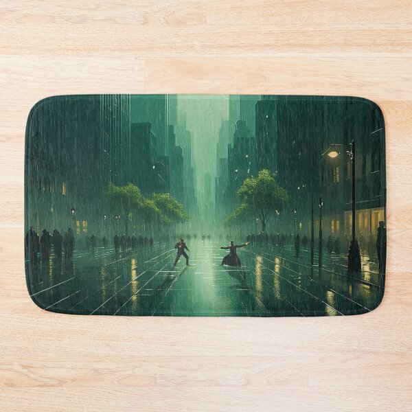 Item preview, The Matrix Minimalist Cityscape – Neo vs Agent Smith designed and sold by niclol2a.