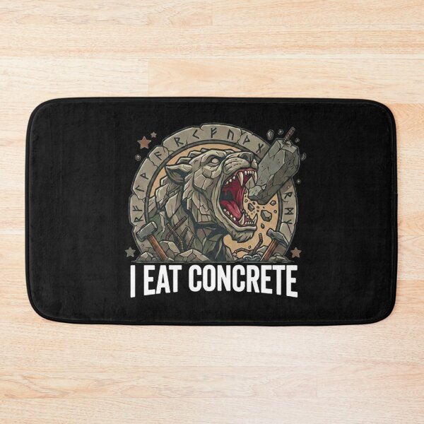 Item preview, I Eat Concrete Funny Gym Meme Stone Beast Rune Art by Vintry off designed and sold by VintryOff.