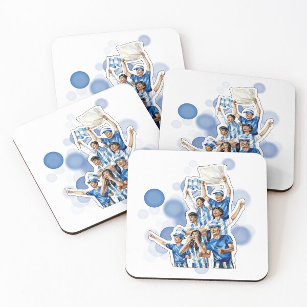 Item preview, Argentina Fans Holding National Flag Football Design designed and sold by iamKRUK.