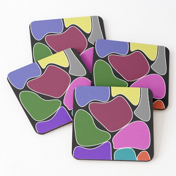 Item preview, Colorful Organic Shapes Abstract Composition designed and sold by PixelParinda.