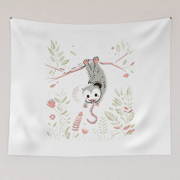 Item preview, Hanging Possum Floral designed and sold by SiarheiYur.