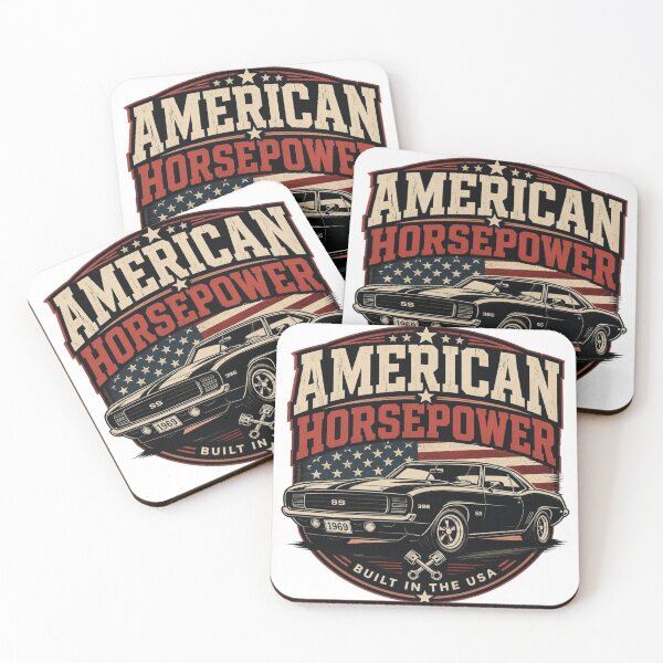 Item preview, American Horsepower Vintage Muscle Car T-Shirt designed and sold by kaream1308.