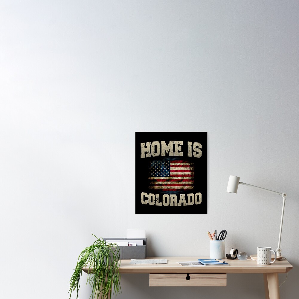 Home Is Colorado Usa Us Map Gift Unique Fans Proud Strong Support