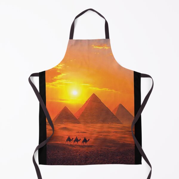 Item preview, Majestic Egyptian Pyramids Golden Sunset Landscape designed and sold by ZahraaStudio.