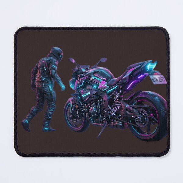 Item preview, Neo Tokyo Cyberpunk Cyber Bike Rainy Street Poster designed and sold by Neo Tokio.