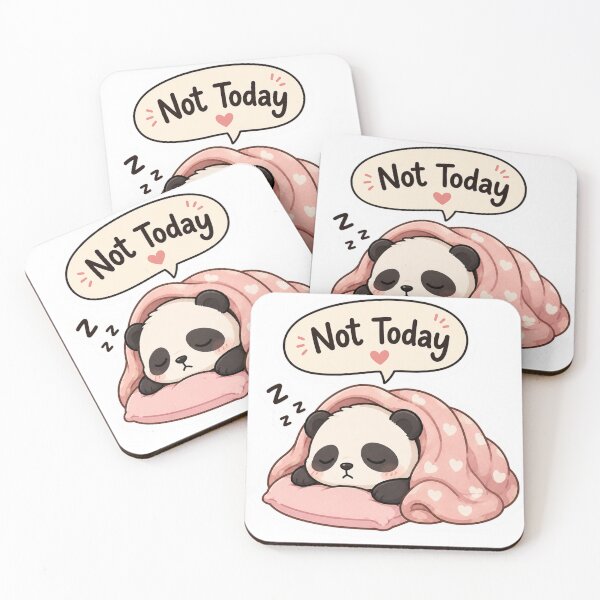Item preview, Sleepy Panda Not Today Cute Cartoon designed and sold by PriyankaSonara.