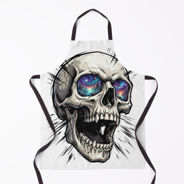 Item preview, Cosmic Galaxy Eye Screaming Skull Gothic Tattoo Art designed and sold by seven things shop.