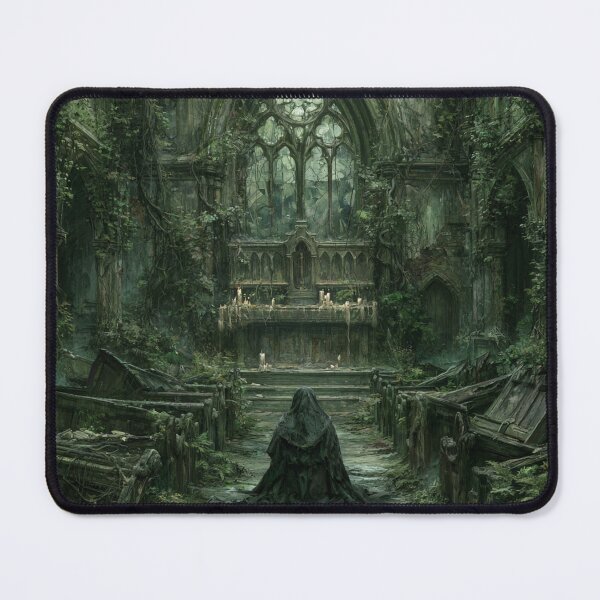 Item preview, The Thornwick Institute: The Chapel | Victorian Gothic Horror Asylum Chapel Dark Fantasy Art Print designed and sold by Opetis.